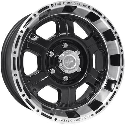 Pro Comp Xtreme Alloys 8089 Black Wheels With Diamond Cut Accent 16 X8