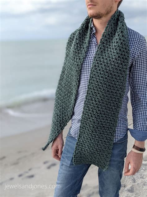 Free Crochet Scarf Patterns For Men Jewels And Jones