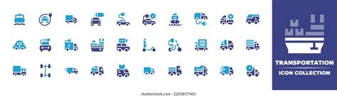 Logistics Icon Collection Duotone Color Vector Stock Vector Royalty