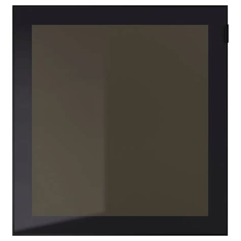 Стеклянная дверца - GLASSVIK IKEA/ ГЛАССВИК ИКЕА, 60x64 см, черный за ...