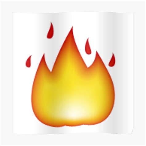 Poster Flamme Emoji Par Nojams Redbubble