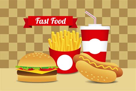 Fast Food Set 10 340225 Vector Art At Vecteezy