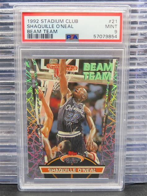 Topps Stadium Club Shaquille O Neal Beam Team Rookie Rc Psa