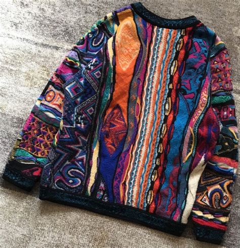 するアイテ 圧巻のデザイン 芸術 90 s COOGI 幾何学模様 星柄 ニット セーター ウールには