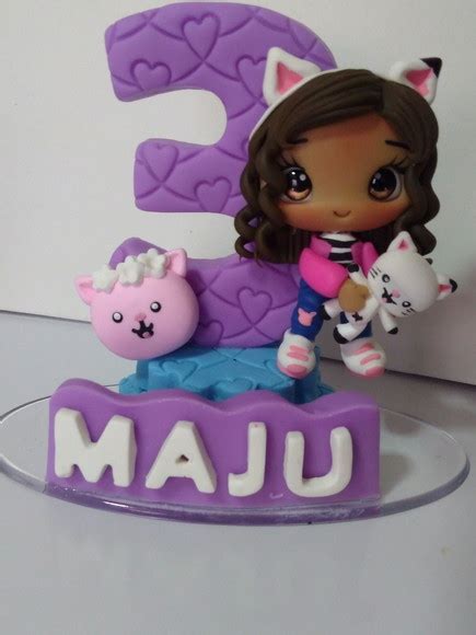 Vela Personalizada Em Biscuit Casa M Gica Da Gabby Lil S Elo