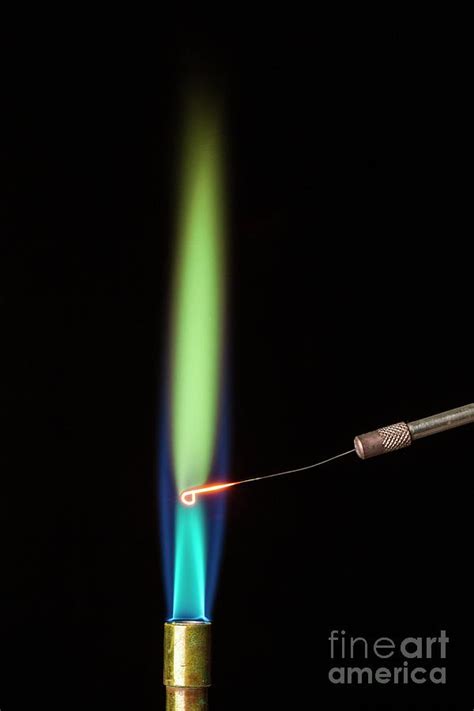 Flame Test For Barium Photograph By Martyn F Chillmaidscience Photo