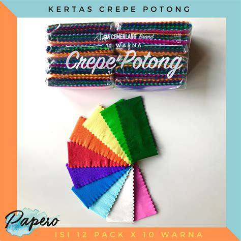 Jual Kertas Crepe Krep Potong Isi Pack Shopee Indonesia