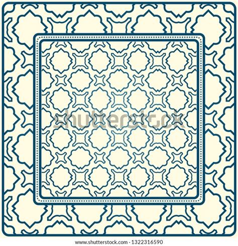 Geometric Ornament Frame Border Artdeco Background Stock Vector