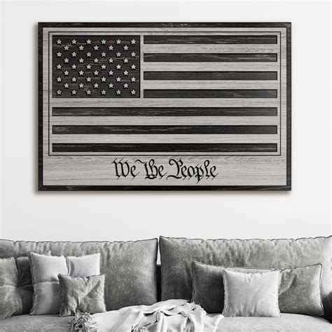 American Flag Wood Wall Art - Custom Wall Decor - Howdy Owl