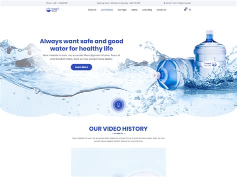 Drinking Mineral Water Delivery HTML Template by Towkibur Rahman on ...