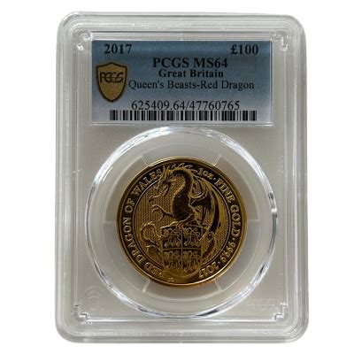 2017 1oz Gold Queen S Beast Dragon PCGS MS64 Bullion House