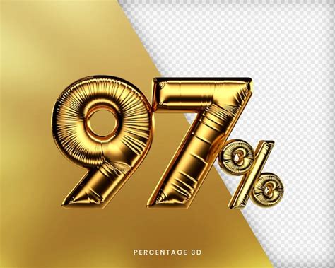 Premium Psd 97 Percent Gold 3d Premium Psd