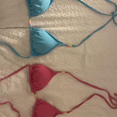 CITY BEACH Beaded Triangle Bikini Tops Size 10 Depop