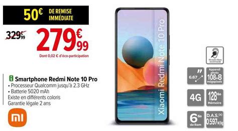 Promo Smartphone Redmi Note Pro Chez Carrefour