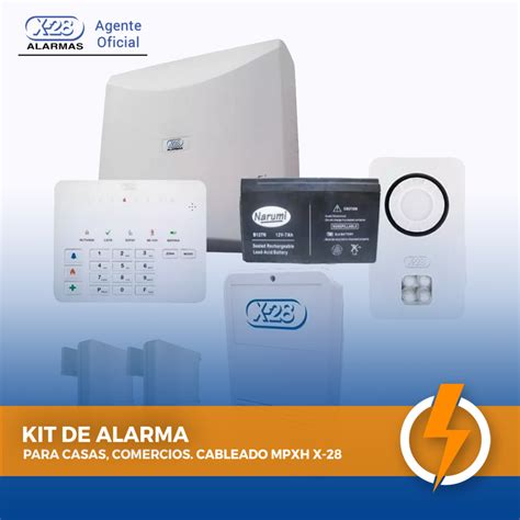 Kit Alarma Basico Para Casas Comercios Cableado MPXH X 28 Alarmas