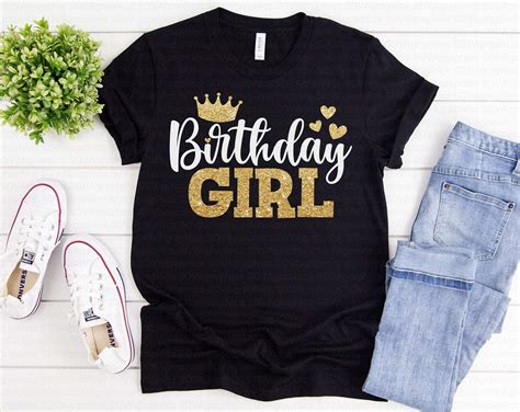 Trendy Birthday Girl And Squad Sparkly Bling T Shirts Buy Online