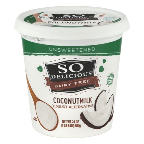 So Delicious Dairy Free Unsweetened Plain Coconutmilk Yogurt 24 Oz