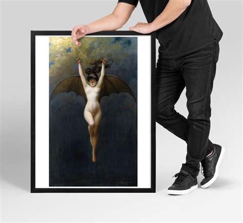 The Bat Woman by Albert Joseph Pénot Art Print Premium Matte Etsy UK