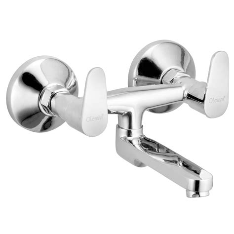 Oleanna Nova Nontpm Nova Brass Wall Mixer Non Telephonic Silver Chrome Finish