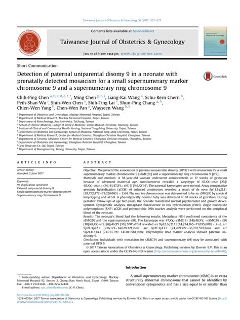 Pdf Detection Of Paternal Uniparental Disomy In A Neonate With