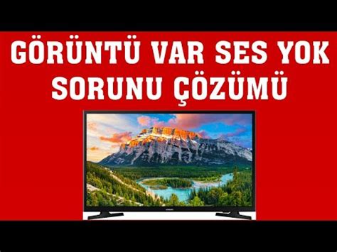 Samsung Tv G R Nt Var Ses Yok Sorunu Z M Youtube