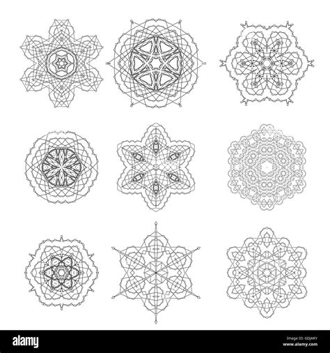 Set Of Rosettes Stock Vector Image Art Alamy