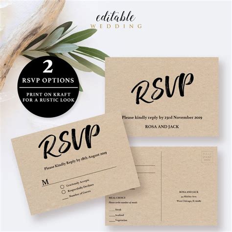 Rsvp Cards Templates