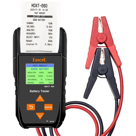 Lancol Probador De Bater A Digital Analizador Con Impresora Mdxt De