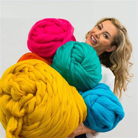 G Ball Thick Chunky Yarn Soft Merino Wool Yarn Diy Bulky Arm Roving