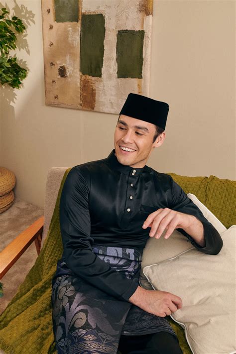 Sipo Eid Baju Melayu Moden In Black Buy Melayu Black Eid