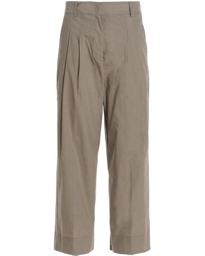 Gray Nude Pants For Women Lyst