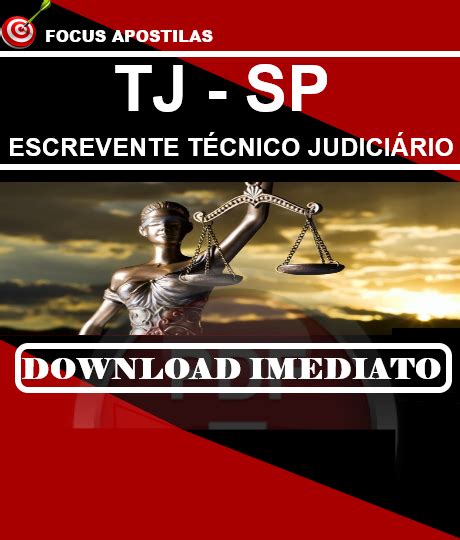 Kit Apostila Concurso TJ SP 2024 Escrevente Provas Anteriores