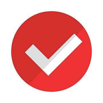 Red Check Mark Icon Vector Logo Good Sign Vector Logo Good Sign PNG