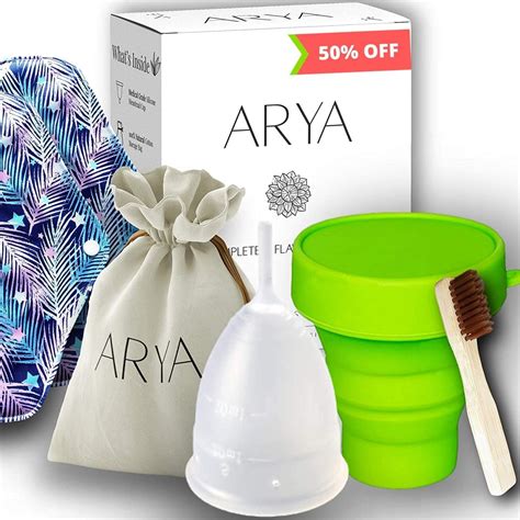 Arya Menstrual Cups Starter Period Kit Eco Friendly First Period Pack