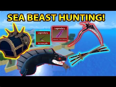 King Legacy Sea Beast Hunting And Getting Acroscythe And Authentic