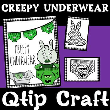 Creepy Underwear Book Companion Qtip Painting Craft And Display Kit