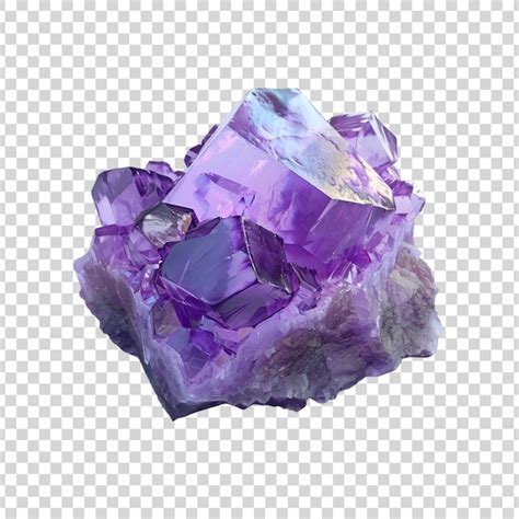 Purple crystal isolated on a transparent background | Premium AI ...