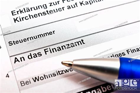 Finanzamt Steuererkl Rung Einreichen Stock Photo Picture And Low