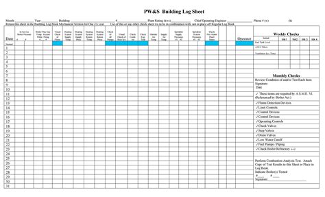 Free Printable Blank Log Sheet Templates