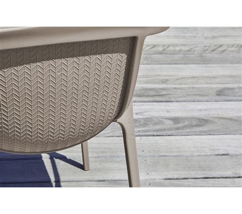 Fauteuil De Jardin Empilable En Polypropylène Renforcé Taupe Hop