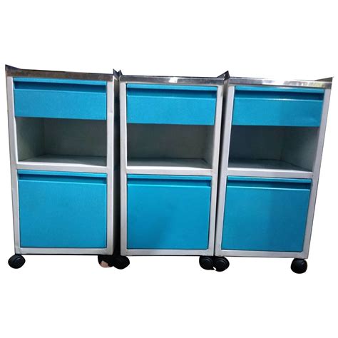 Blue Mild Steel Hospital Deluxe Bedside Locker Size X Inch At