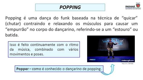 Educa O F Sica Ano Dan As Urbanas Popping Objetivo Da Aula