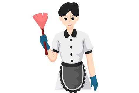 Housemaid Character Design Illustration Graphic By 2kalehstudio2