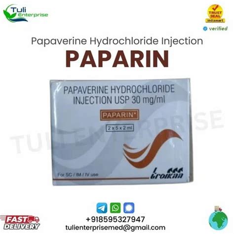 Papaverine Hydrochloride Injection at ₹ 1250/box | Papaverine HCL ...