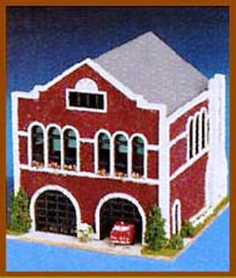 Dollhouse Miniature Old Time Firehouse / Fire Station Kit -- 1:144