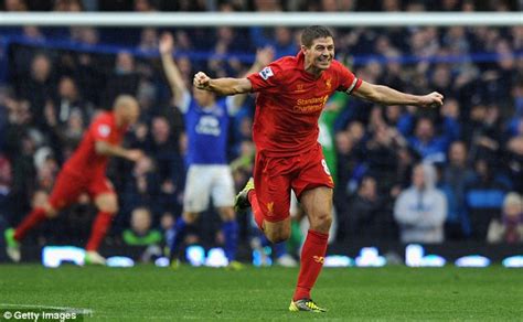 Steven Gerrard Celebrating Everton