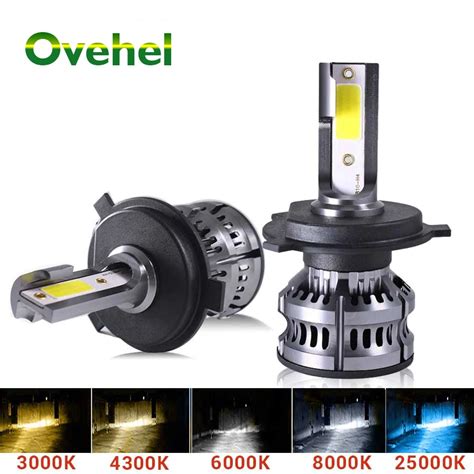 OVEHEL H4 LED 14000LM H7 H11 LED HB4 H1 H3 9005 HB3 C6 żarówka