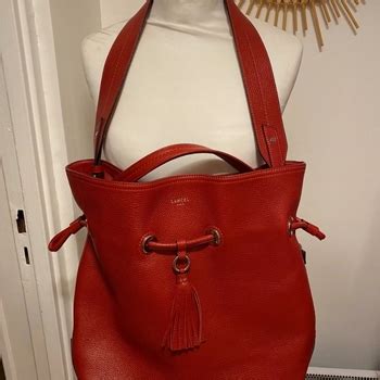 Lancel Sac Cuir Lancel Rouge Sacs Sacs Port Paule Femme