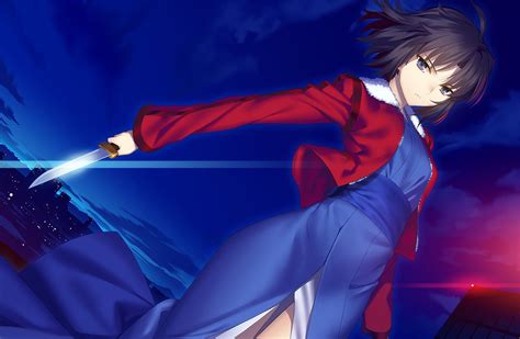 Wallpaper Anime Blue Kara No Kyoukai Ryougi Shiki Screenshot