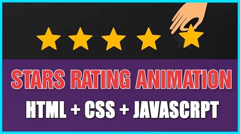 Expressive Star Rating Animation Design Using Html Css Javascript